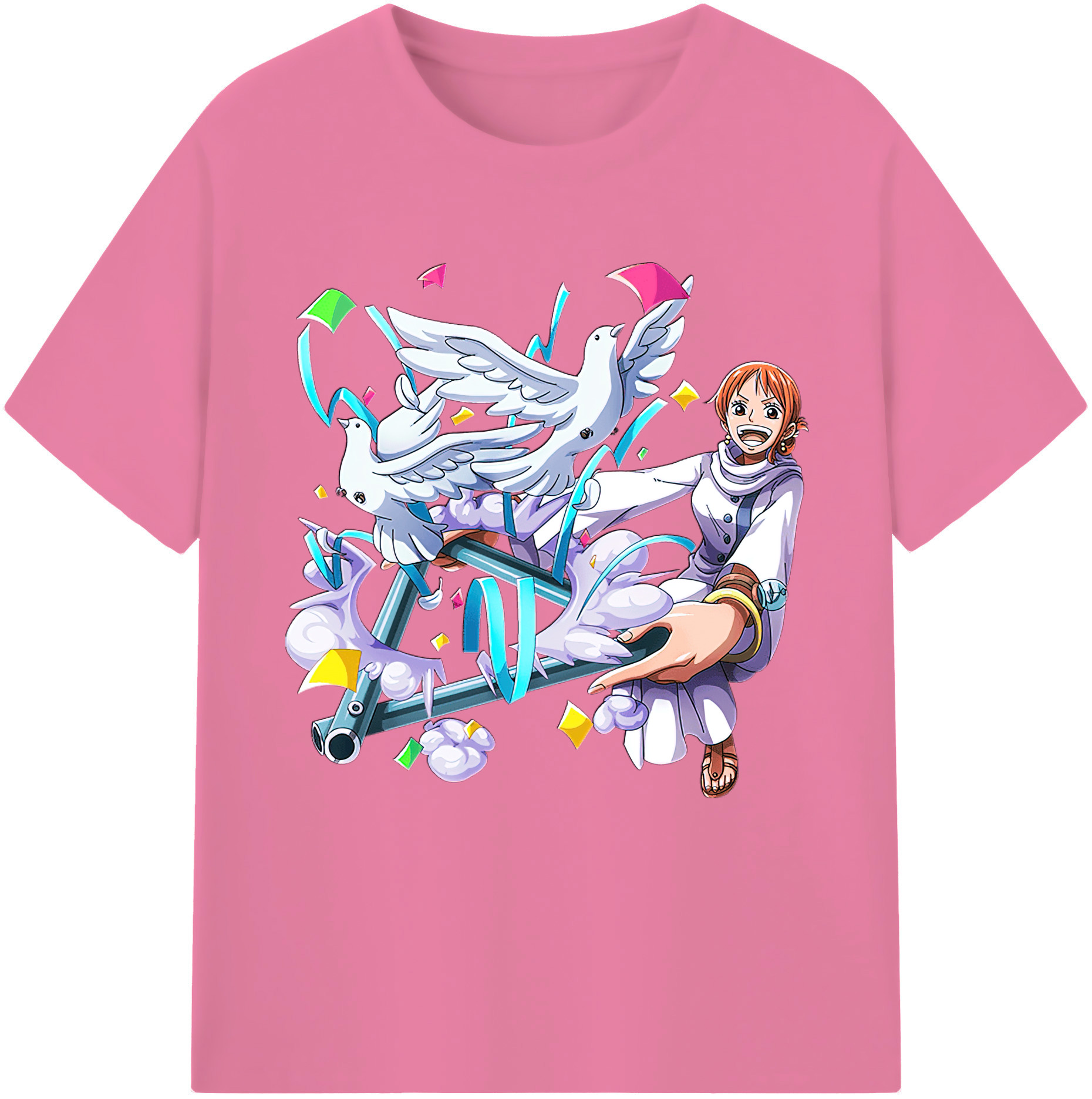 ワンピース ナミ ONE PIECE Nami 綿100％半袖Tシャツ（フロントプリント）